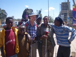 Kevin Morley and young Eritreans